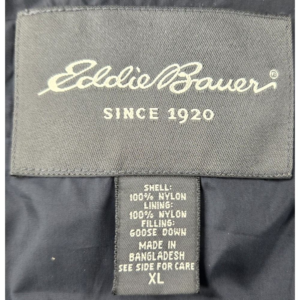 Eddie Bauer Men's Black Cozy Goose Down Puffer Vest Size XL - Picture 2 of 8